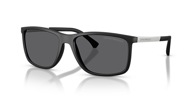 EA4058 Rubber Black KunststoffSunglass Frames von B24, Dreiviertelansicht