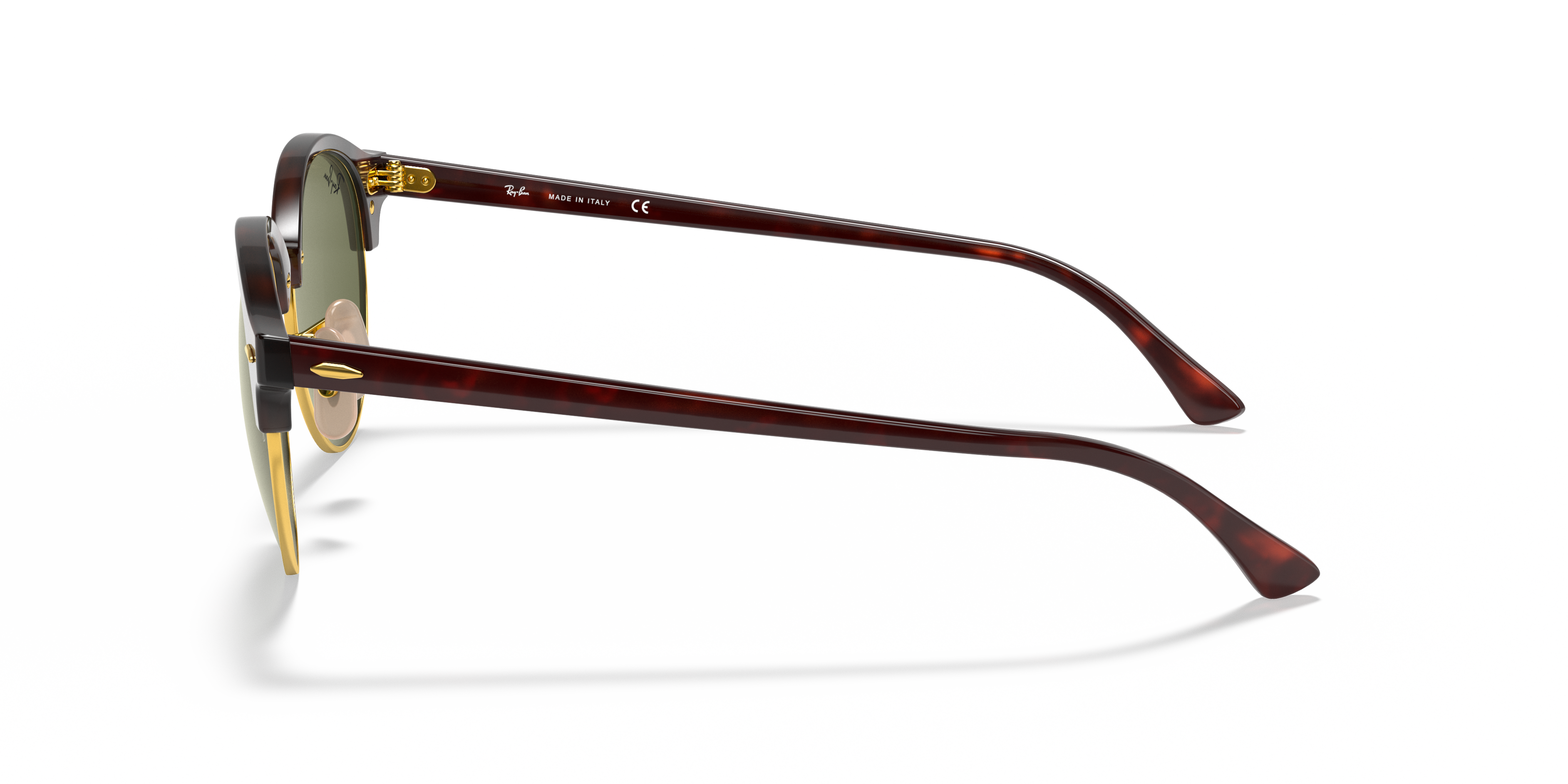 Clubround Classic Rood Havana AcetaatSunglass Frames van B24, Zijaanzicht