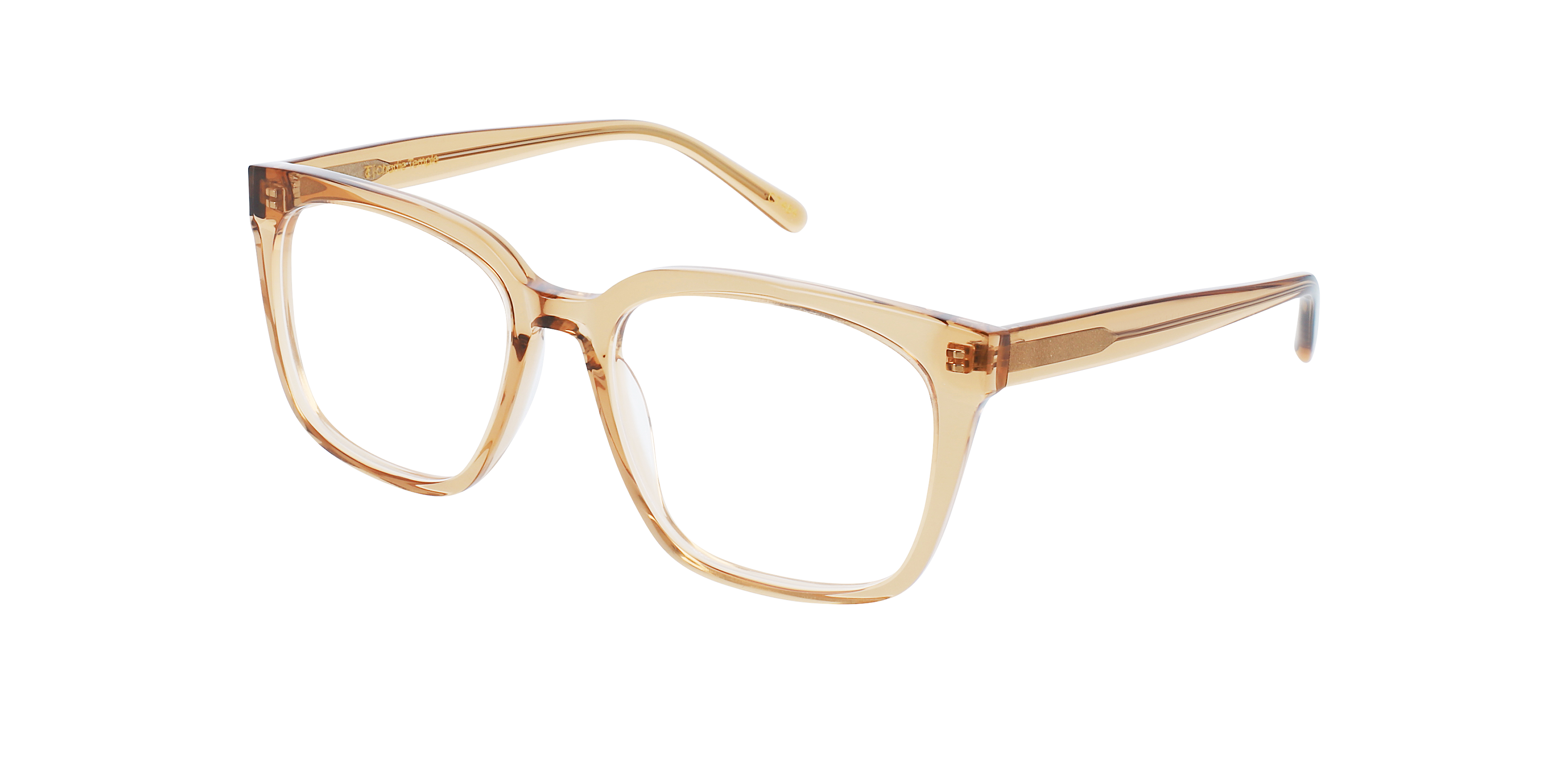 Luca Crystal Caramel AcetaatEyeglass Frames van B24, Hoekweergave