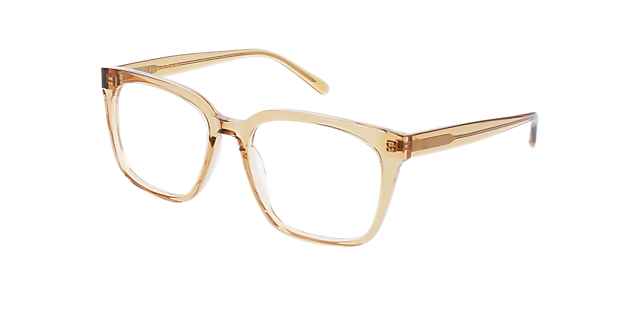 Luca Crystal Caramel AcetaatEyeglass Frames van B24, Hoekweergave