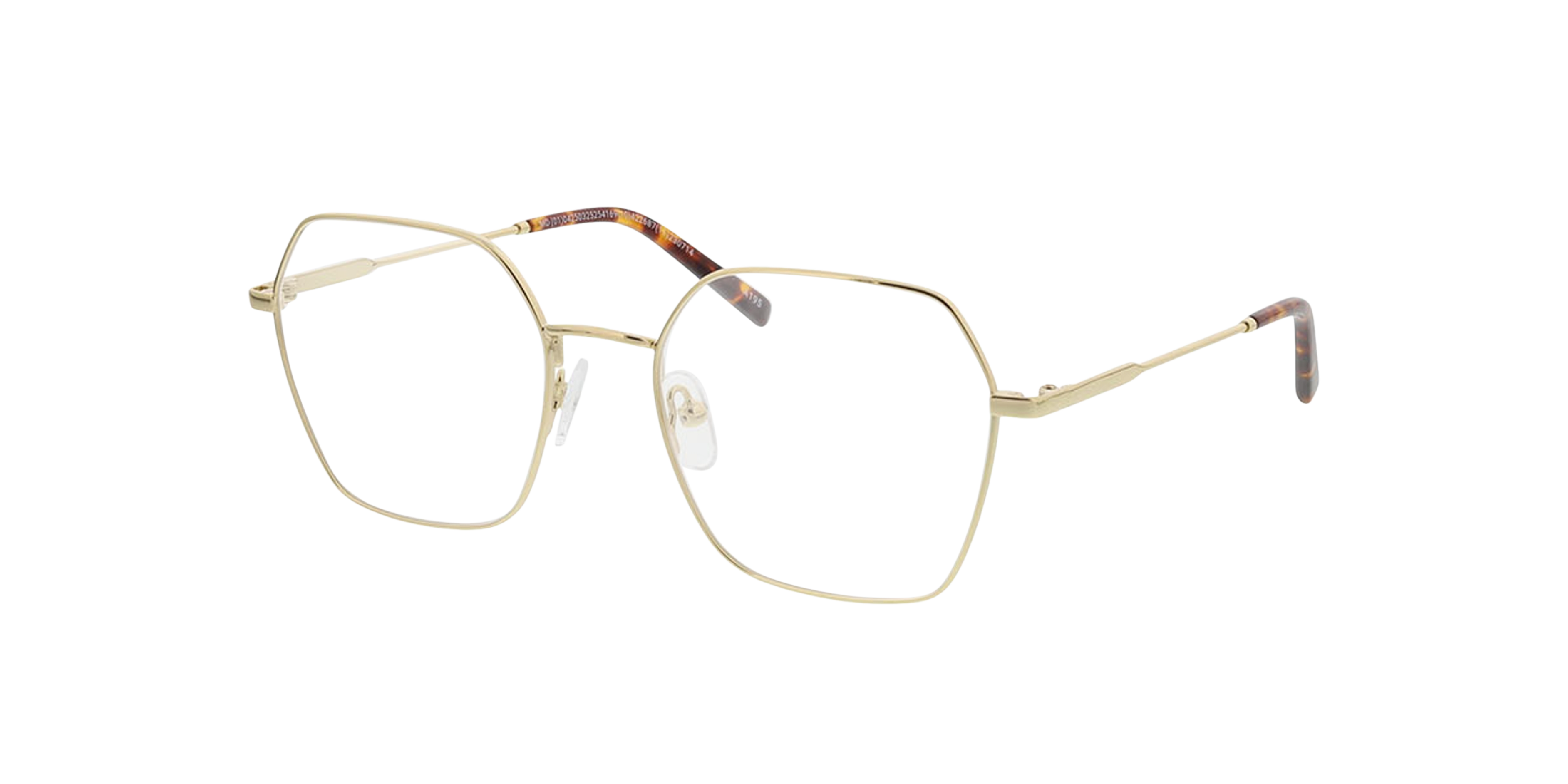 Miranda Gold  &  Havana MetallEyeglass Frames von B24, Dreiviertelansicht