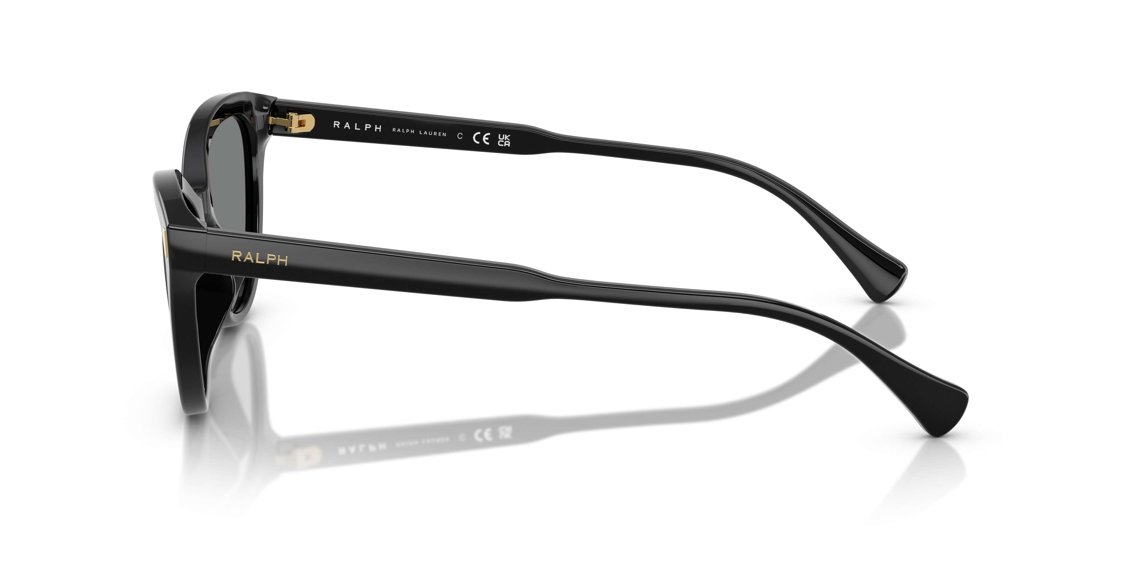 RA5326U Glanzend zwart AcetaatSunglass Frames van B24, Zijaanzicht