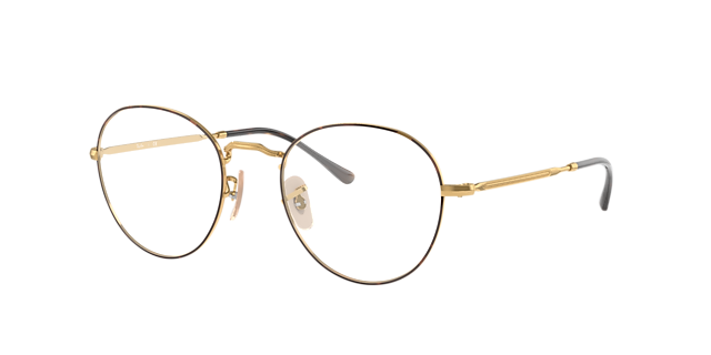 RB3582V Havana op goud MetaalEyeglass Frames van B24, Hoekweergave