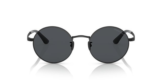 AR6140 Matzwart MetaalSunglass Frames van B24, Vooraanzicht