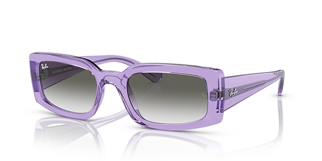 RB4395 Violett transparent KunststoffSunglass Frames von B24, Dreiviertelansicht
