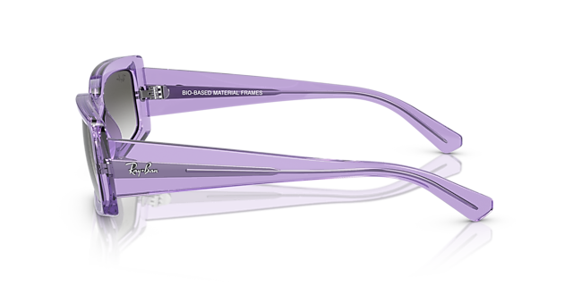 RB4395 Violett transparent KunststoffSunglass Frames von B24, Seitenansicht