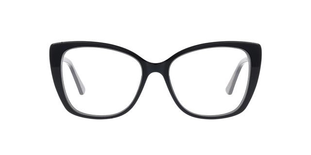 Megan CT Jet Black AcetatEyeglass Frames von B24, Vorderansicht