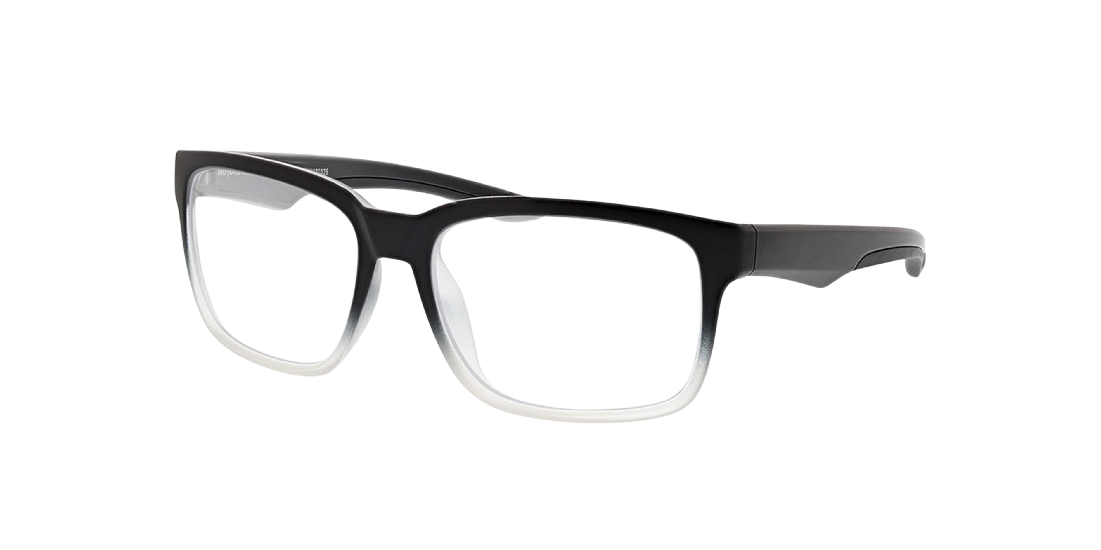 Dynamic Gradient Crystal Black KunststoffEyeglass Frames von B24, Dreiviertelansicht