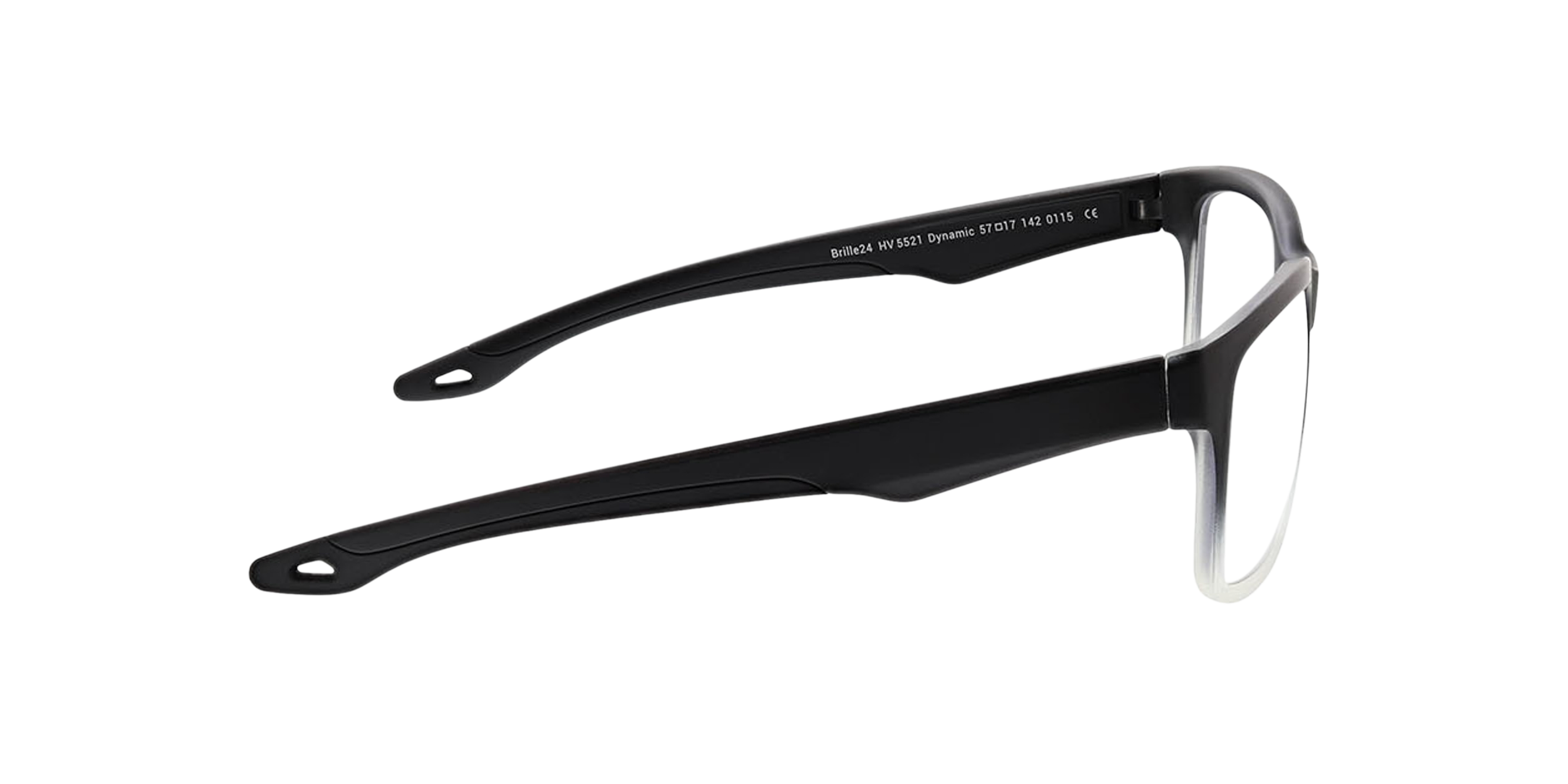 Dynamic Gradient Crystal Black KunststoffEyeglass Frames von B24, Seitenansicht