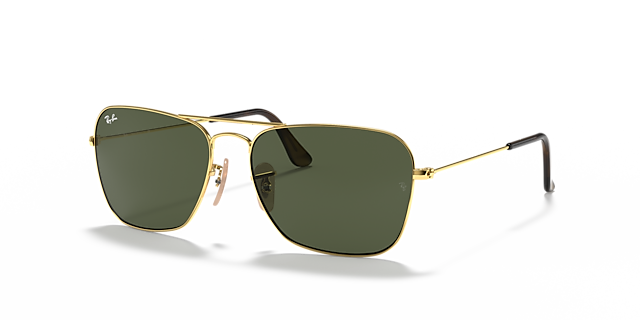 RB3136 Arista Gold MetallSunglass Frames von B24, Dreiviertelansicht