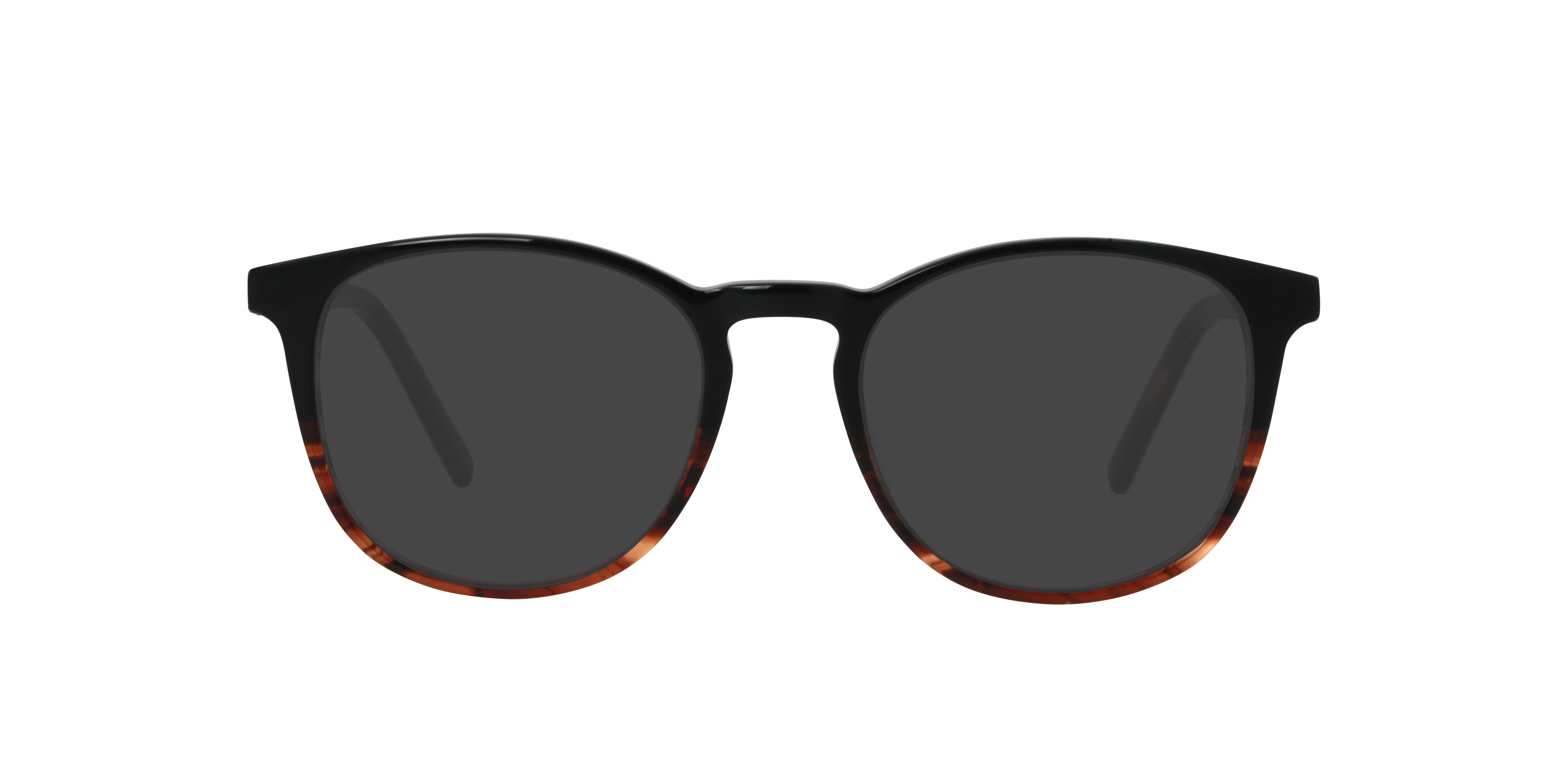 Neil Black Fades Cinnamon AcetaatEyeglass Frames van B24, met getinte lenzen