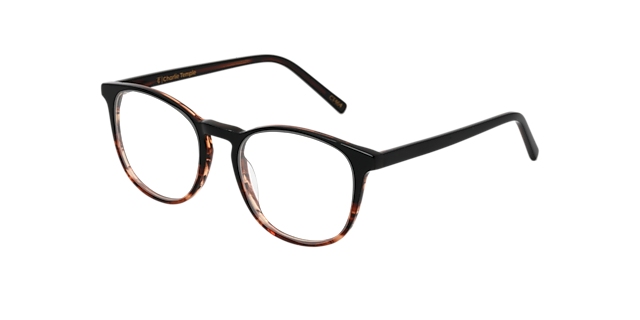 Neil Black Fades Cinnamon AcetatEyeglass Frames von B24, Dreiviertelansicht