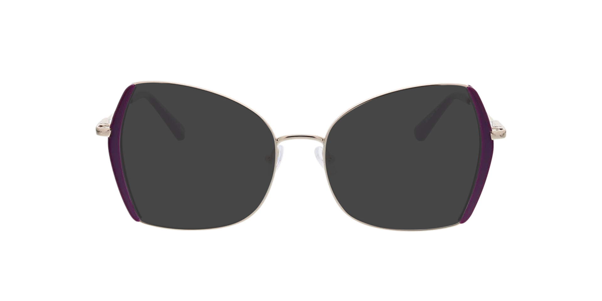 Cleo Goud MetaalEyeglass Frames van B24, met getinte lenzen