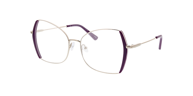 Cleo Goud MetaalEyeglass Frames van B24, Hoekweergave