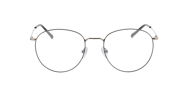 Louro Zwart & Zilver MetaalEyeglass Frames van B24, Vooraanzicht