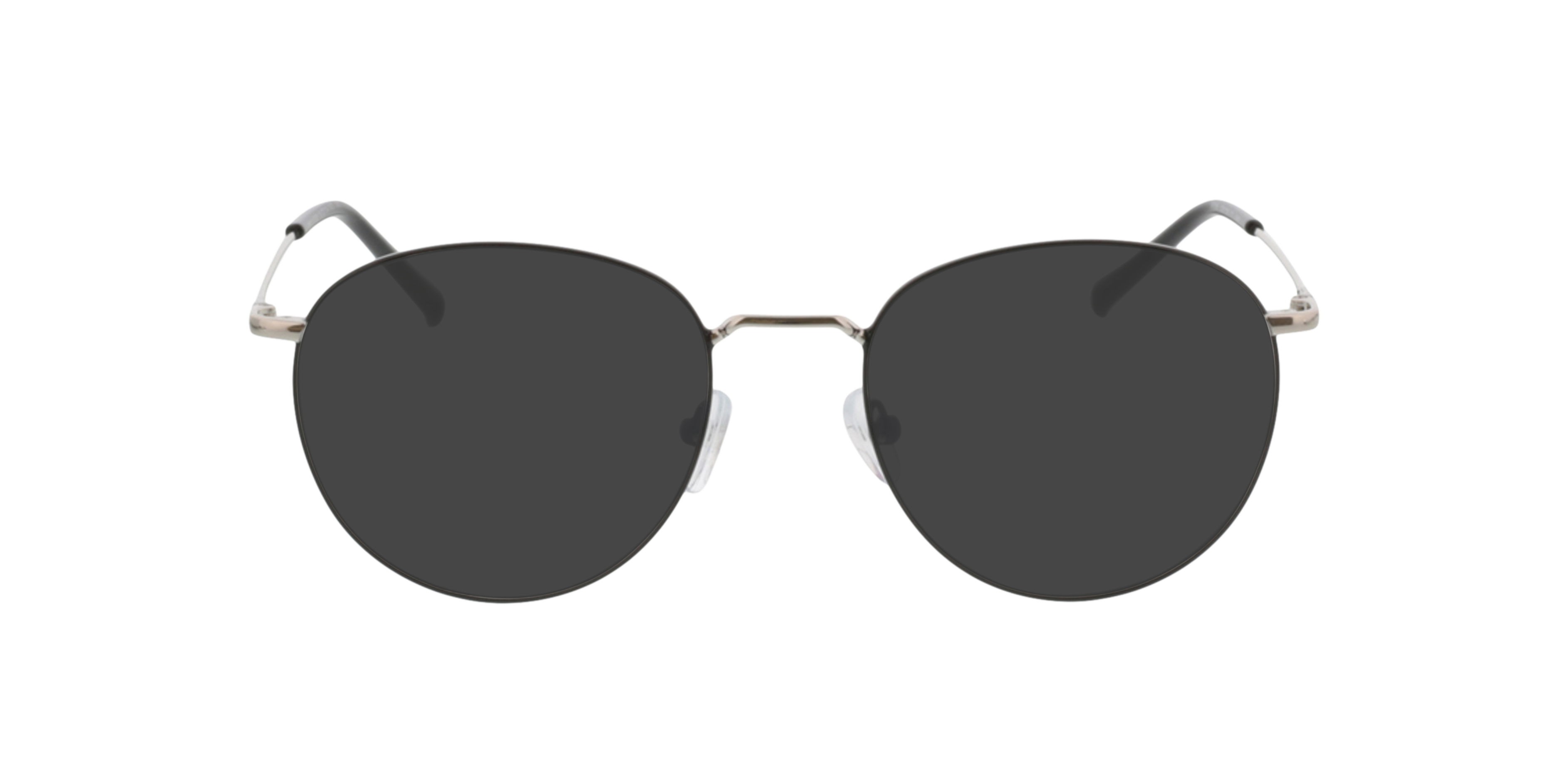 Louro Zwart & Zilver MetaalEyeglass Frames van B24, met getinte lenzen