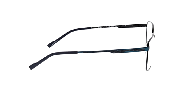 Derby Matblauw & matzwart MetaalEyeglass Frames van B24, Zijaanzicht
