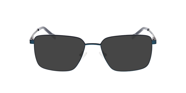 Derby Matblauw & matzwart MetaalEyeglass Frames van B24, met getinte lenzen