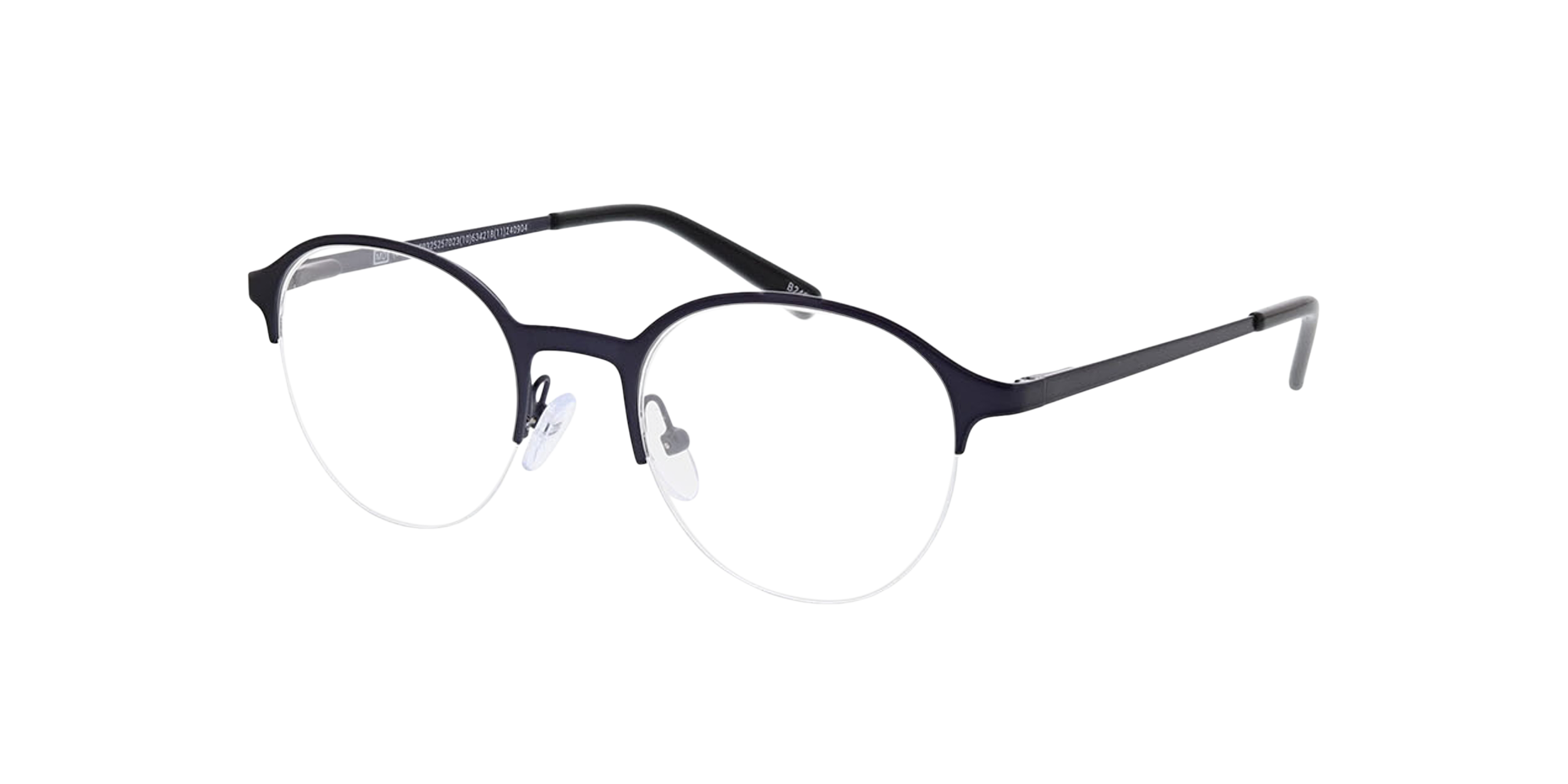 Helsinki Matt Navy Blue MetallEyeglass Frames von B24, Dreiviertelansicht