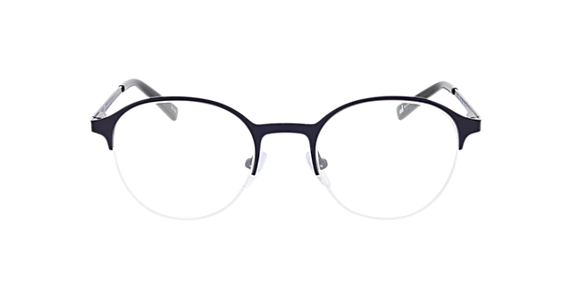 Helsinki Matt Navy Blue MetallEyeglass Frames von B24, Vorderansicht