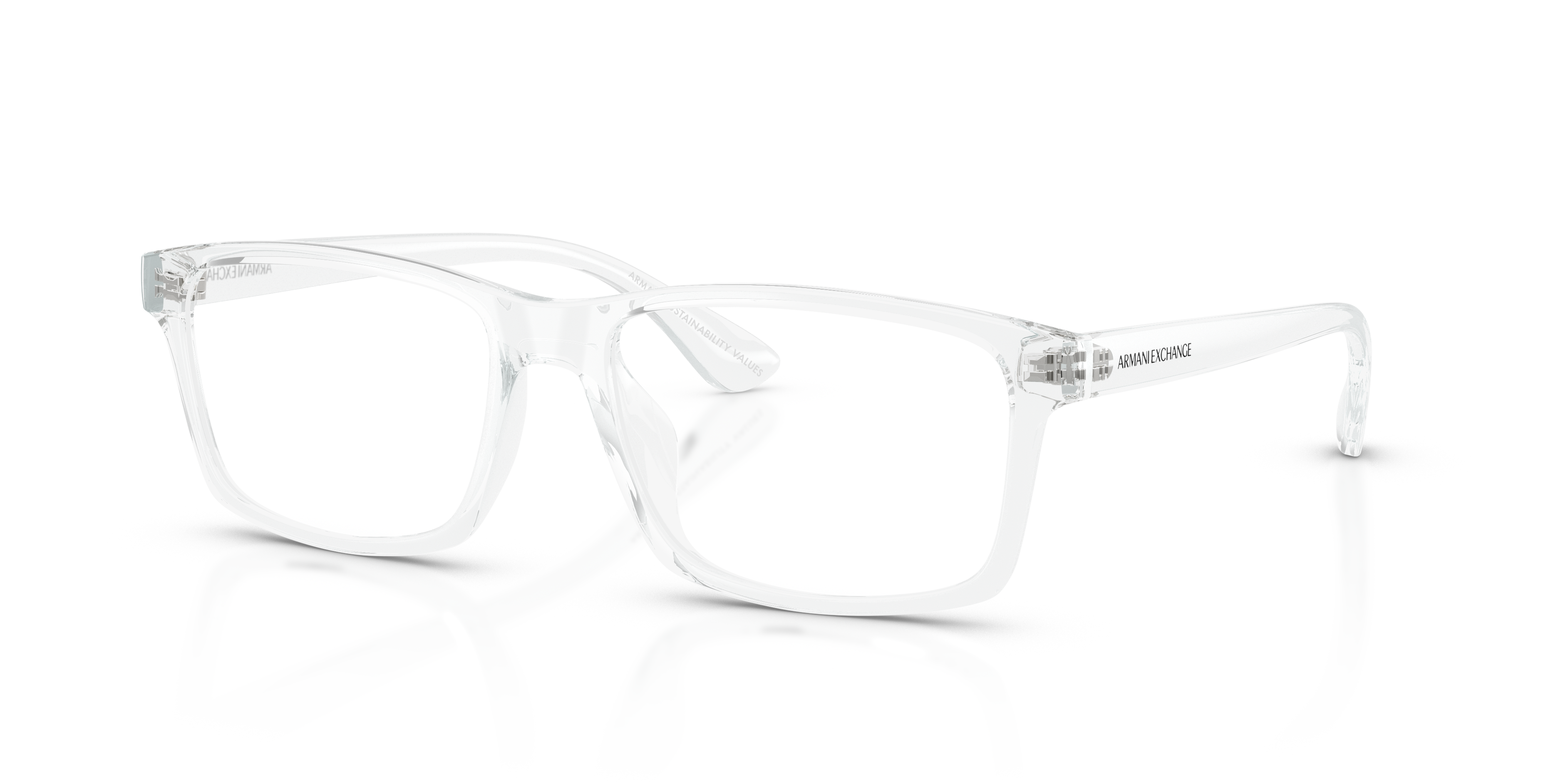 AX3083U Glanzend Kristal KunststofEyeglass Frames van B24, Hoekweergave