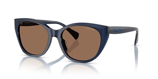 RA5324U Shiny Transparent Opalescent Blue AcetatSunglass Frames von B24, Dreiviertelansicht