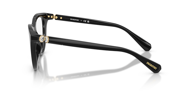 SK2052 Schwarz KunststoffEyeglass Frames von B24, Seitenansicht