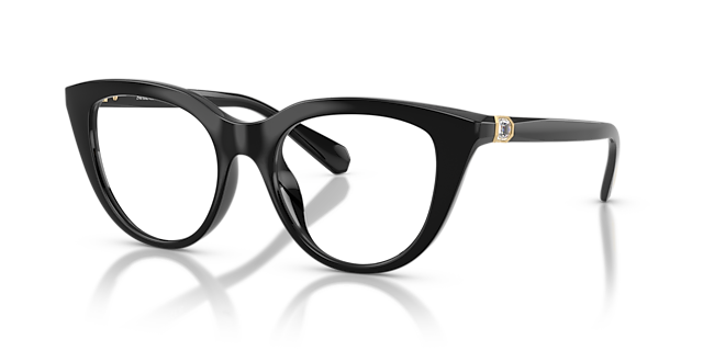 SK2052 Schwarz KunststoffEyeglass Frames von B24, Dreiviertelansicht