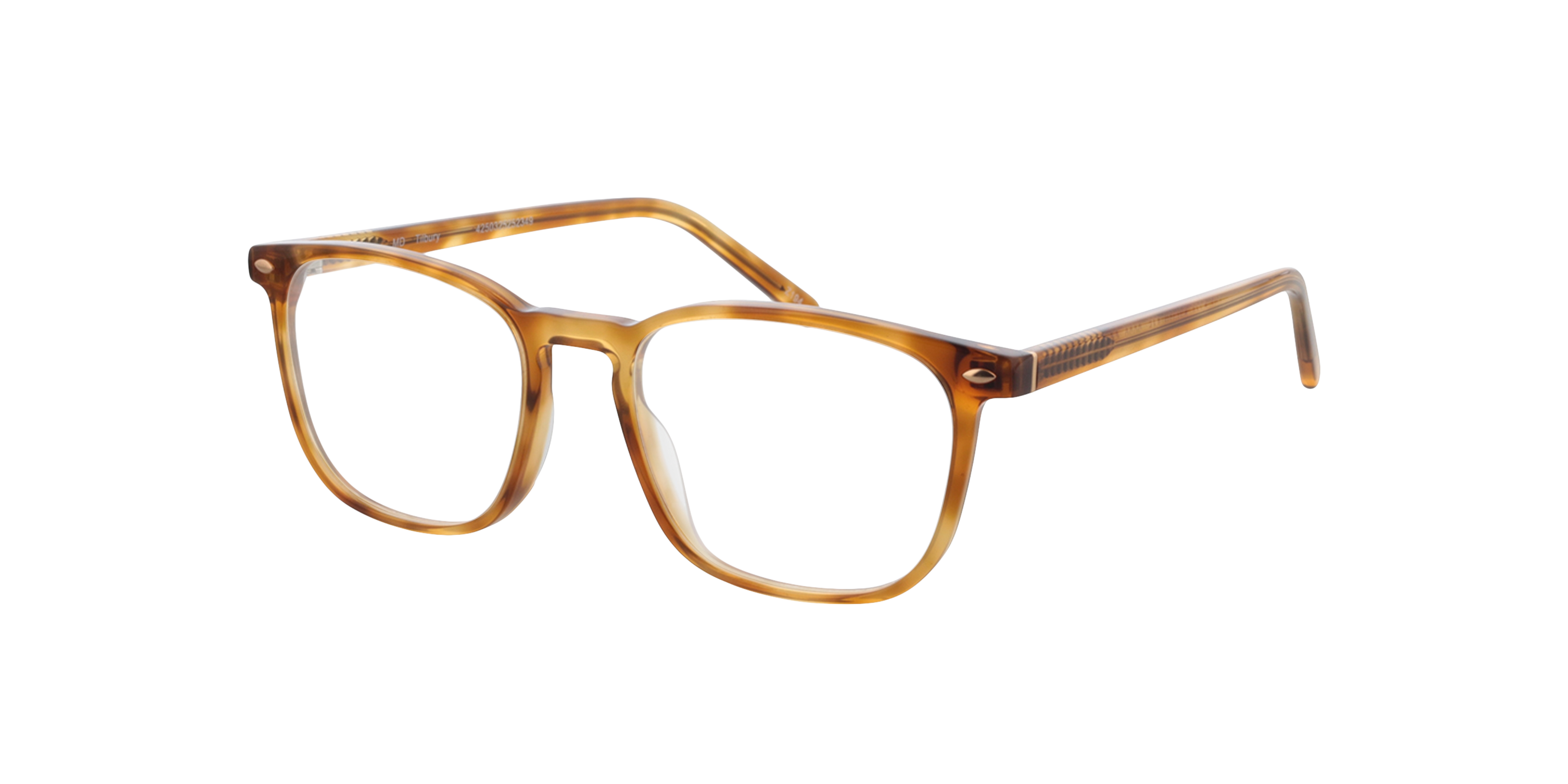 Tilbury Light Honey AcetaatEyeglass Frames van B24, Hoekweergave