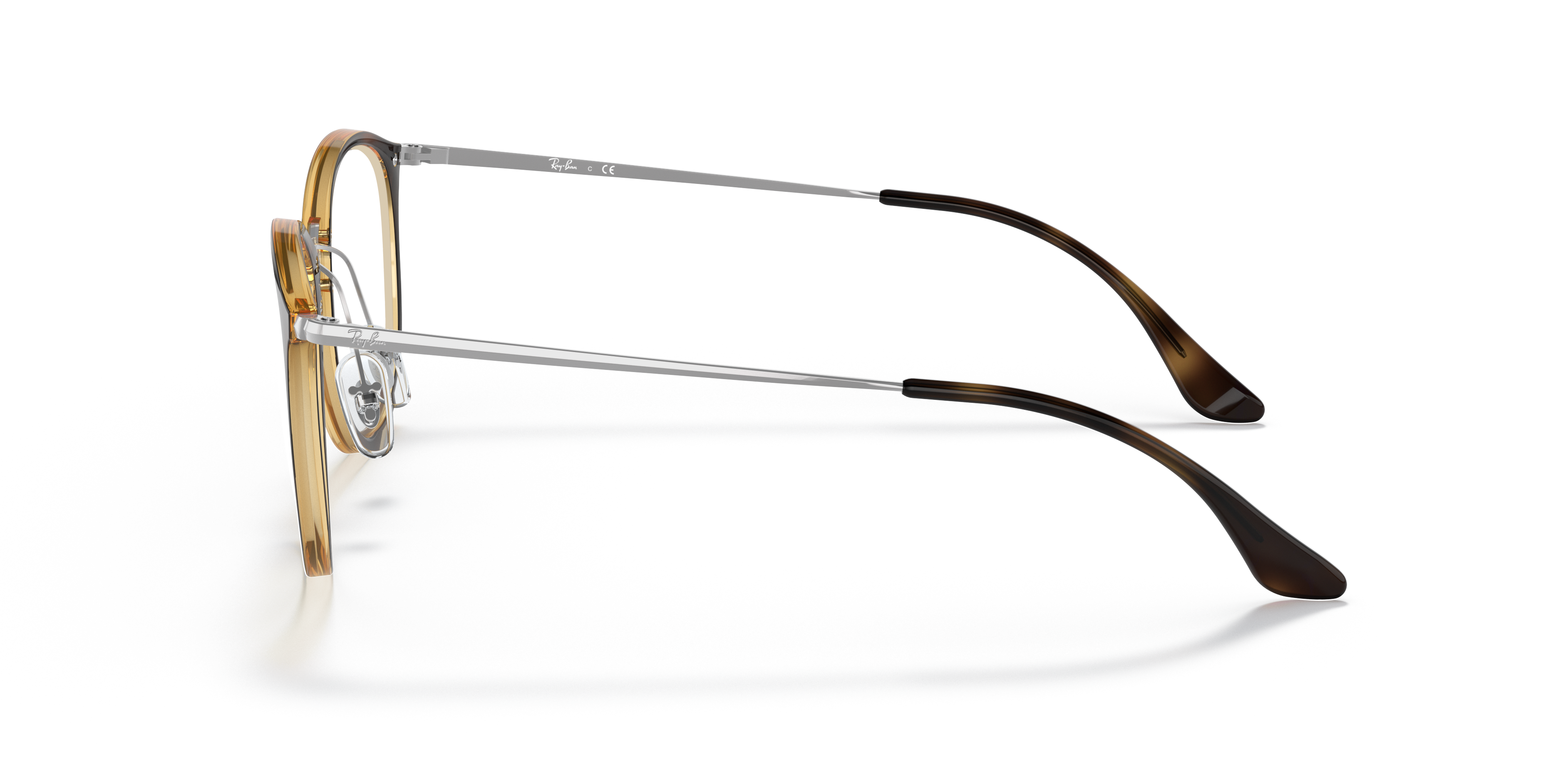 RB7140 Havana KunststofEyeglass Frames van B24, Zijaanzicht
