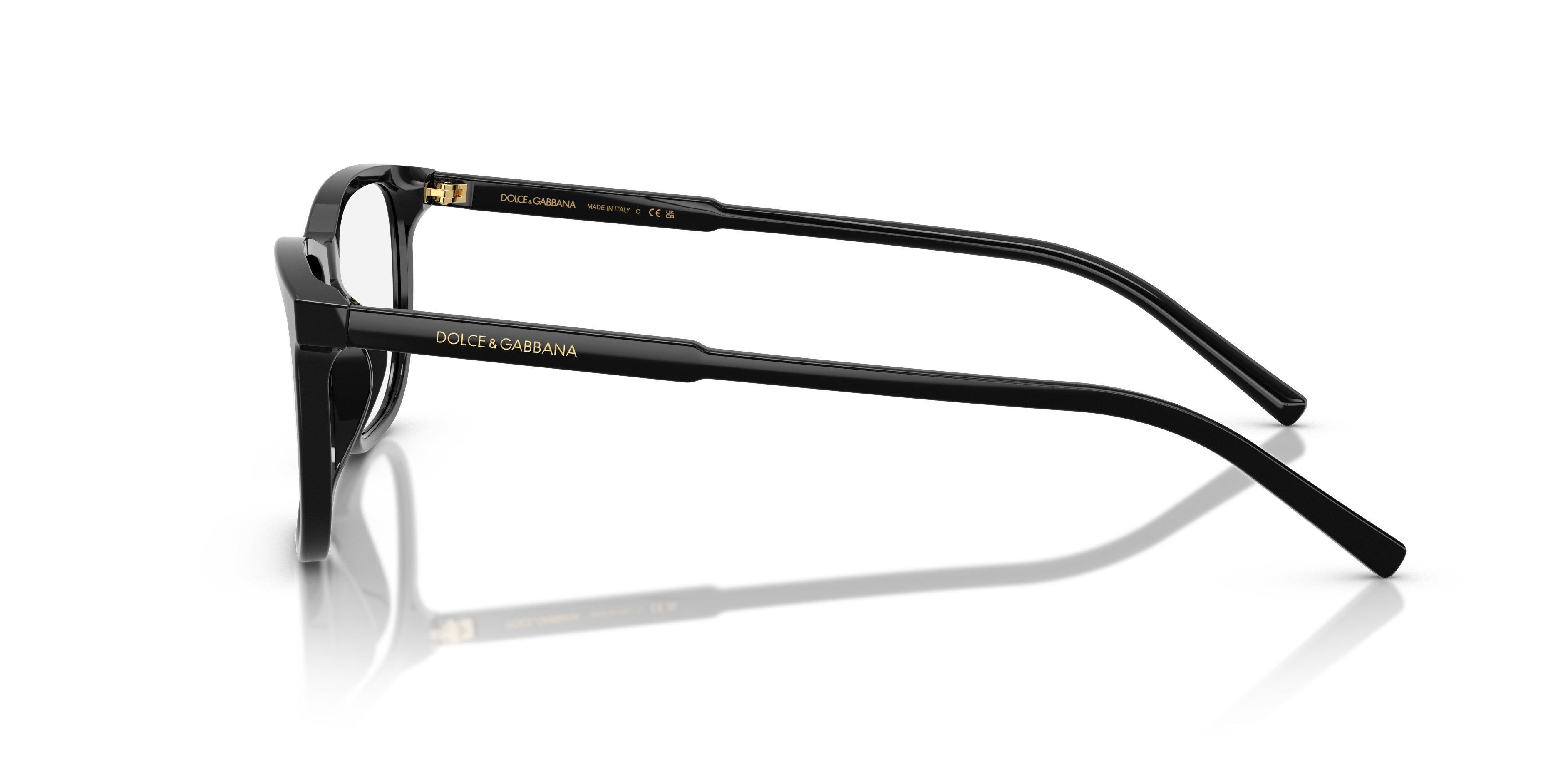 DG3427 Zwart AcetaatEyeglass Frames van B24, Zijaanzicht