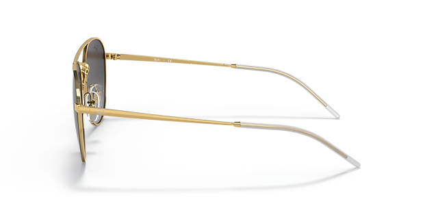 RB3589 Schwarz auf Gold MetallSunglass Frames von B24, Seitenansicht