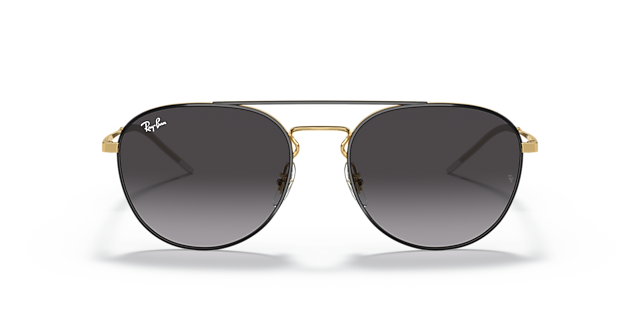 RB3589 Schwarz auf Gold MetallSunglass Frames von B24, Vorderansicht