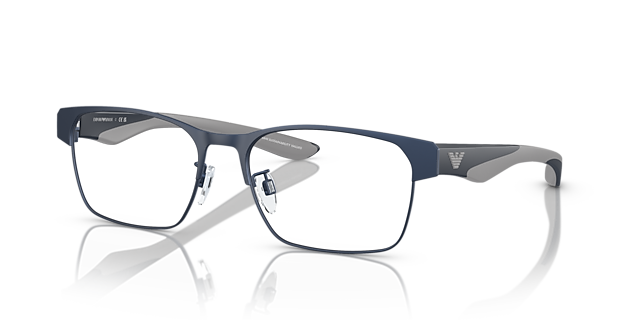 EA1141 Matblauw MetaalEyeglass Frames van B24, Hoekweergave