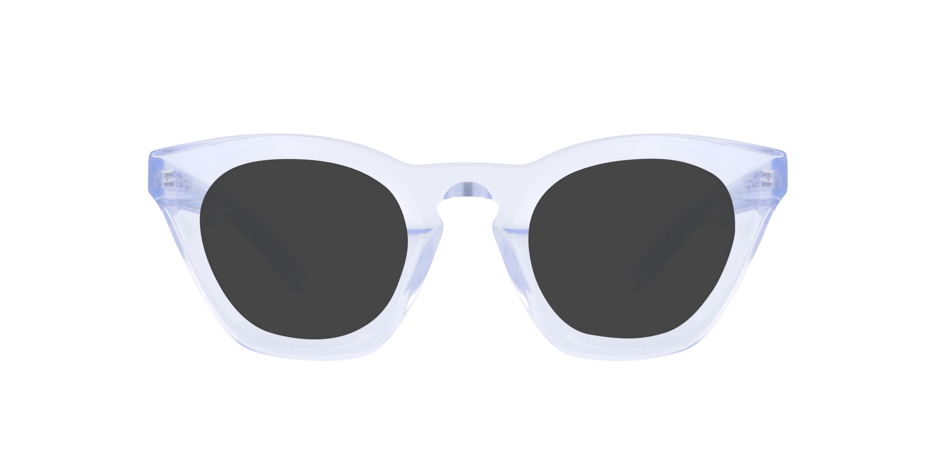 Alice Crystal Blurry White AcetaatEyeglass Frames van B24, met getinte lenzen