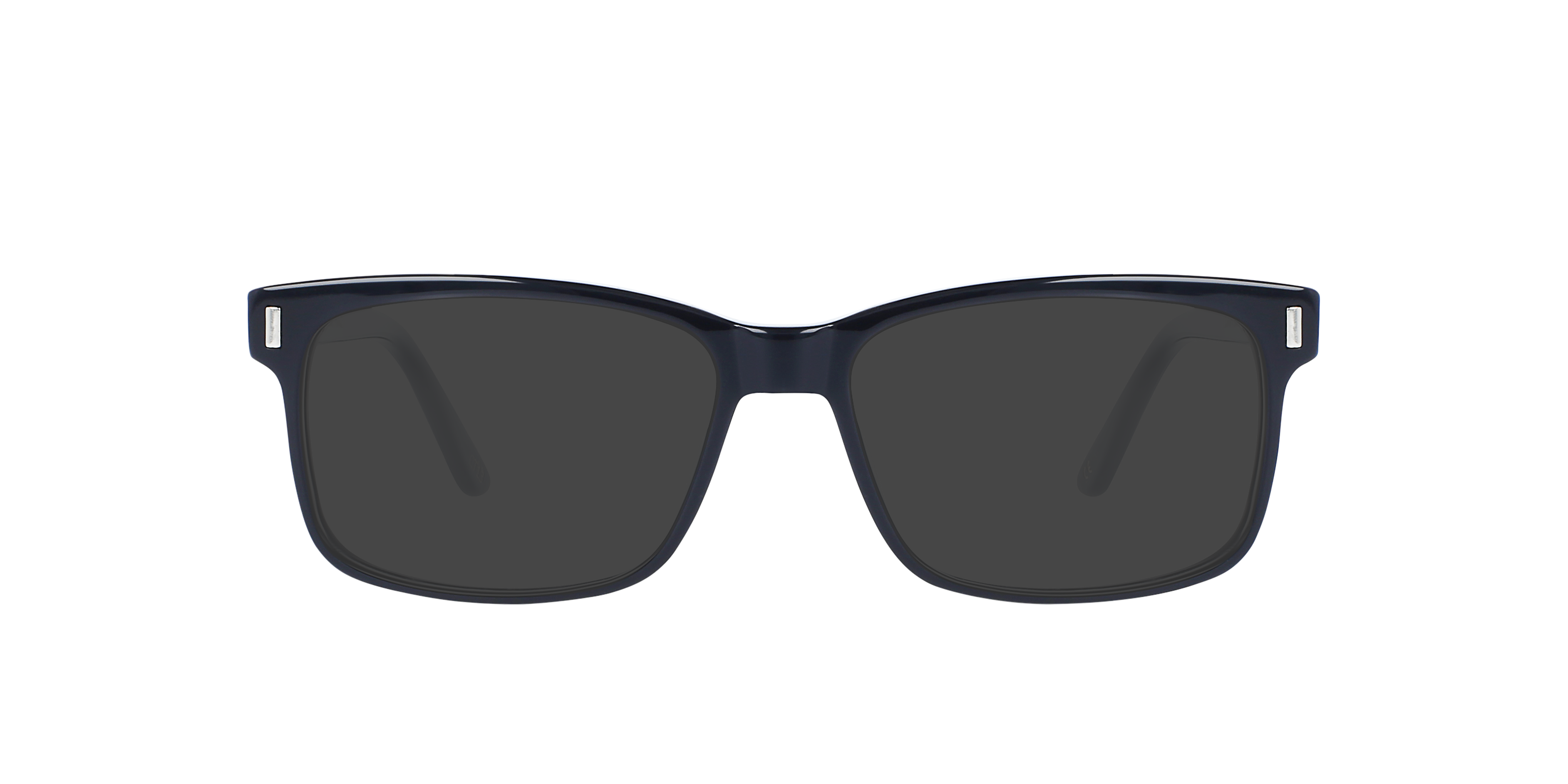 Calvin Jet Black AcetaatEyeglass Frames van B24, met getinte lenzen