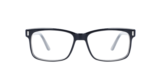 Calvin Jet Black AcetatEyeglass Frames von B24, Vorderansicht