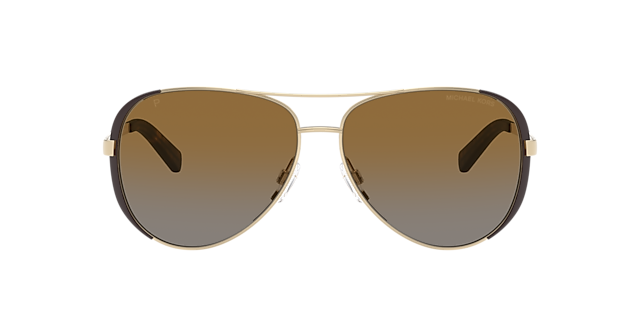 MK5004 Goud  & Bruin MetaalSunglass Frames van B24, met getinte lenzen