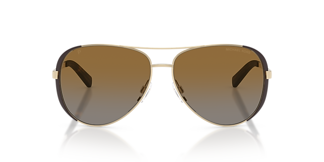 MK5004 Goud  & Bruin MetaalSunglass Frames van B24, Vooraanzicht