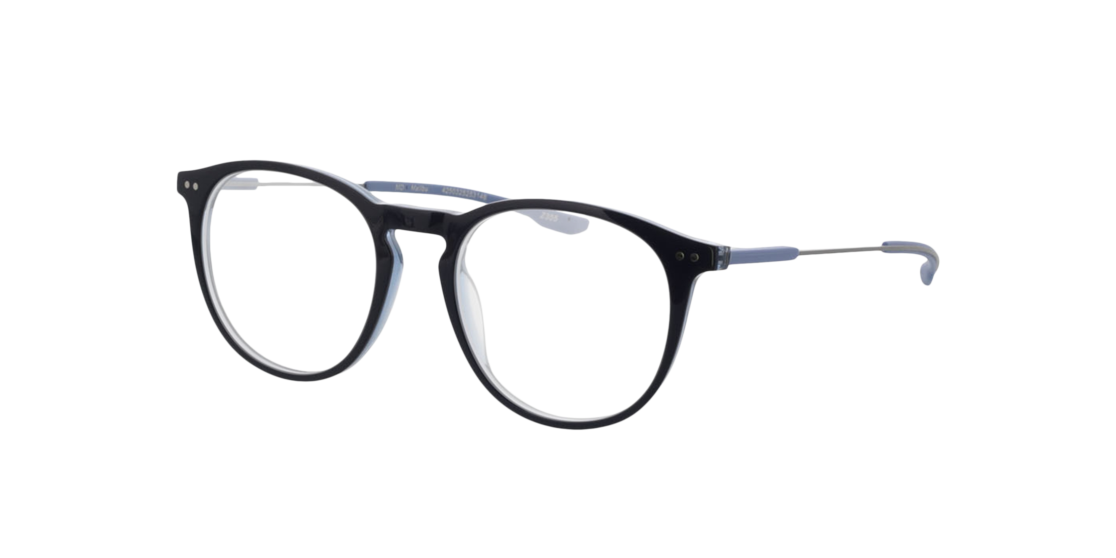 Malibu Bilayer Blue AcetatEyeglass Frames von B24, Dreiviertelansicht