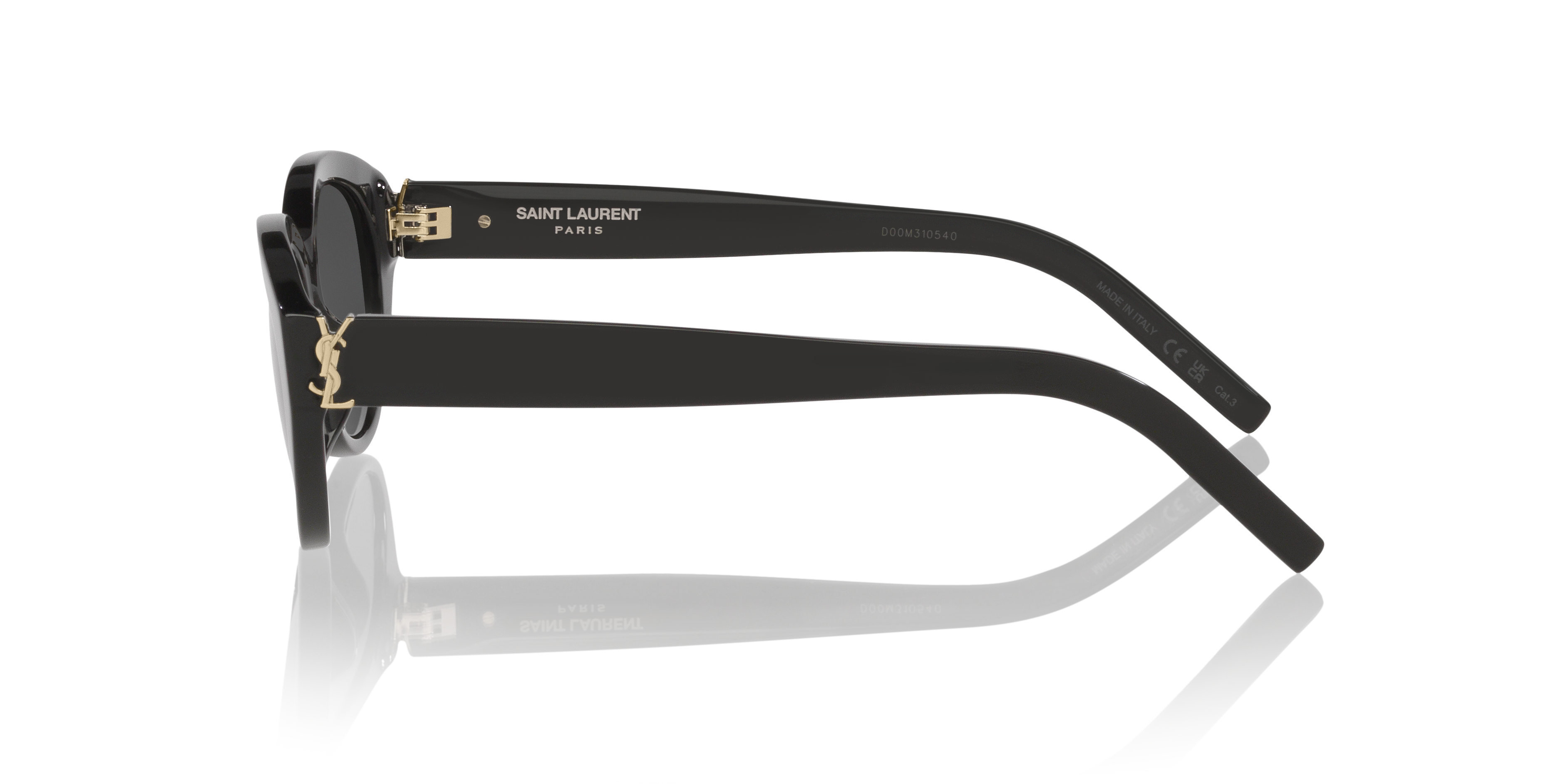 SL M148 Schwarz AcetatSunglass Frames von B24, Seitenansicht