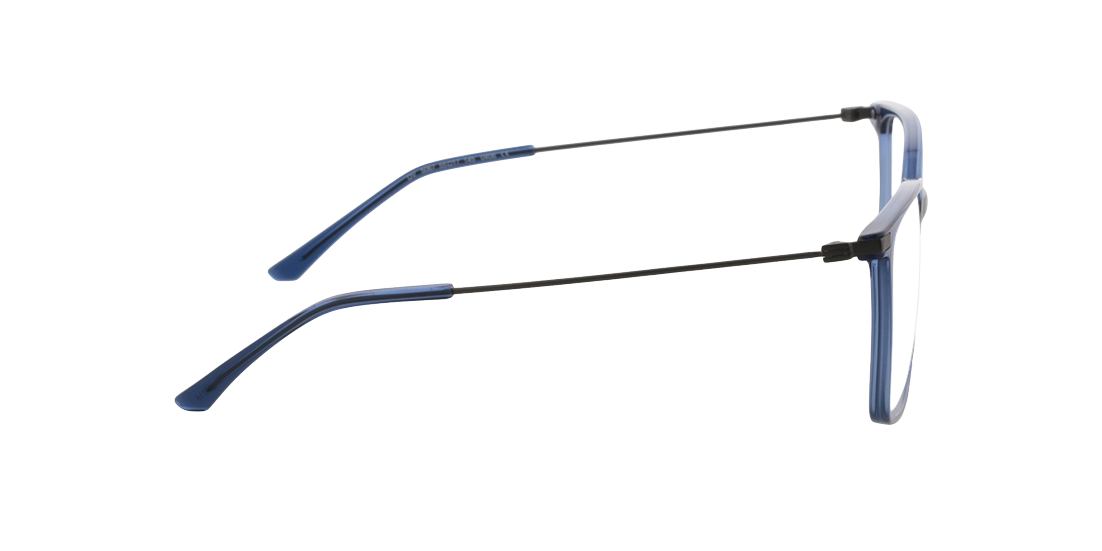 Barney Matt Gun  &  Crystal Blue AcetatEyeglass Frames von B24, Seitenansicht