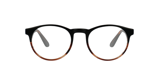 Parker CT Black Fades Cinnamon AcetaatEyeglass Frames van B24, Vooraanzicht