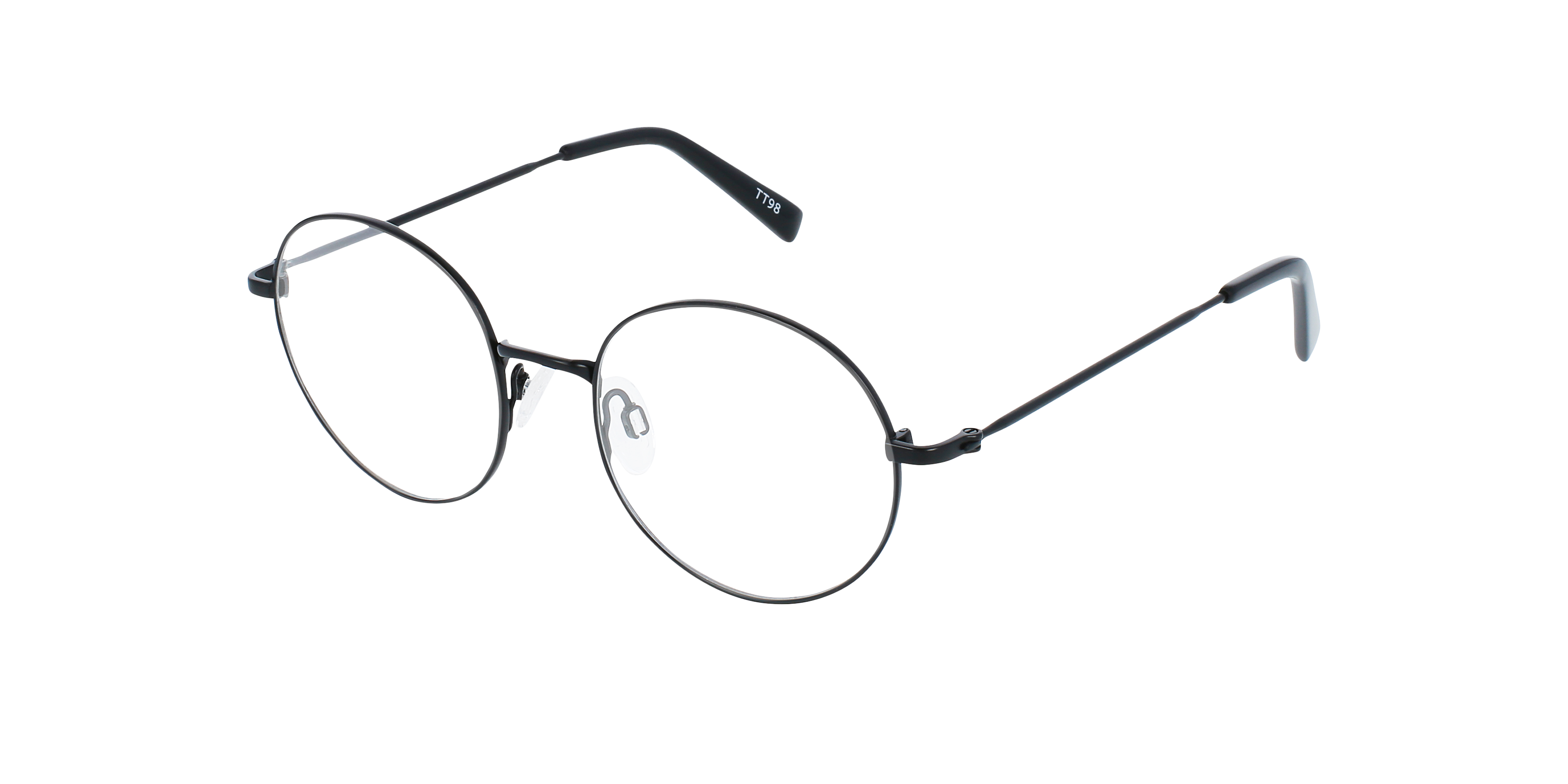 Hampton CT Black Titanium TitanEyeglass Frames von B24, Dreiviertelansicht