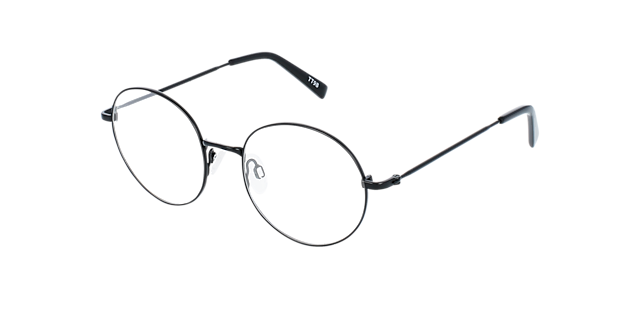 Hampton CT Black Titanium TitaanEyeglass Frames van B24, Hoekweergave