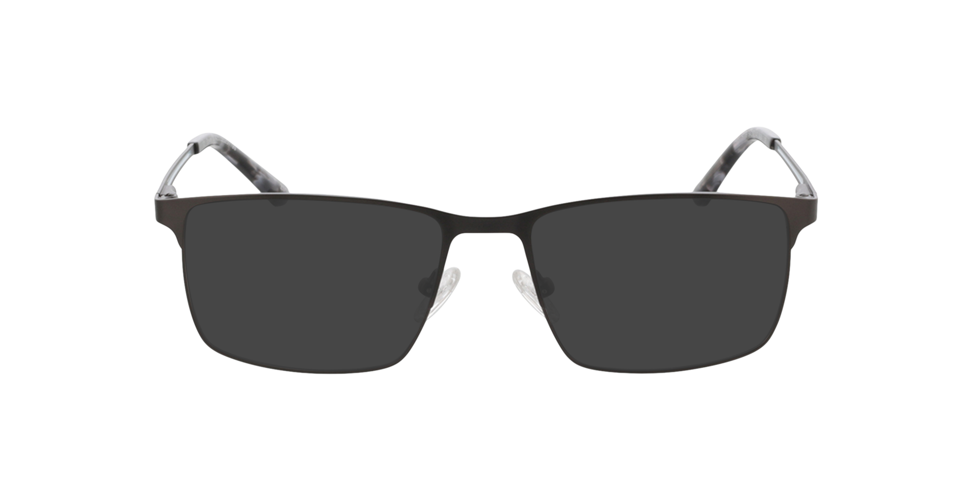 Bowie Mat gunmetal MetaalEyeglass Frames van B24, met getinte lenzen