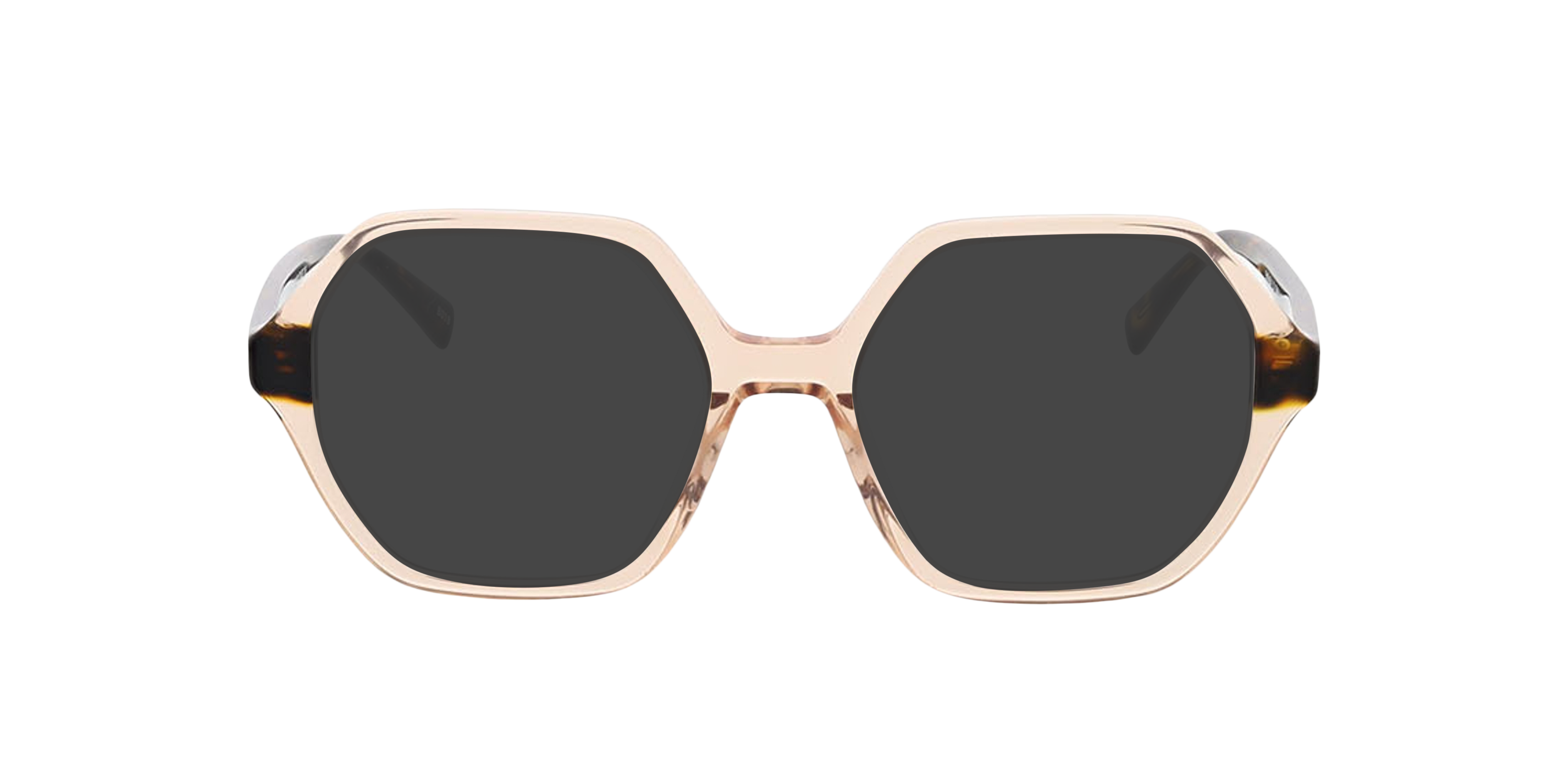 Molly Crystal Pink  &  Havana AcetatEyeglass Frames von B24, mit getönten Gläsern