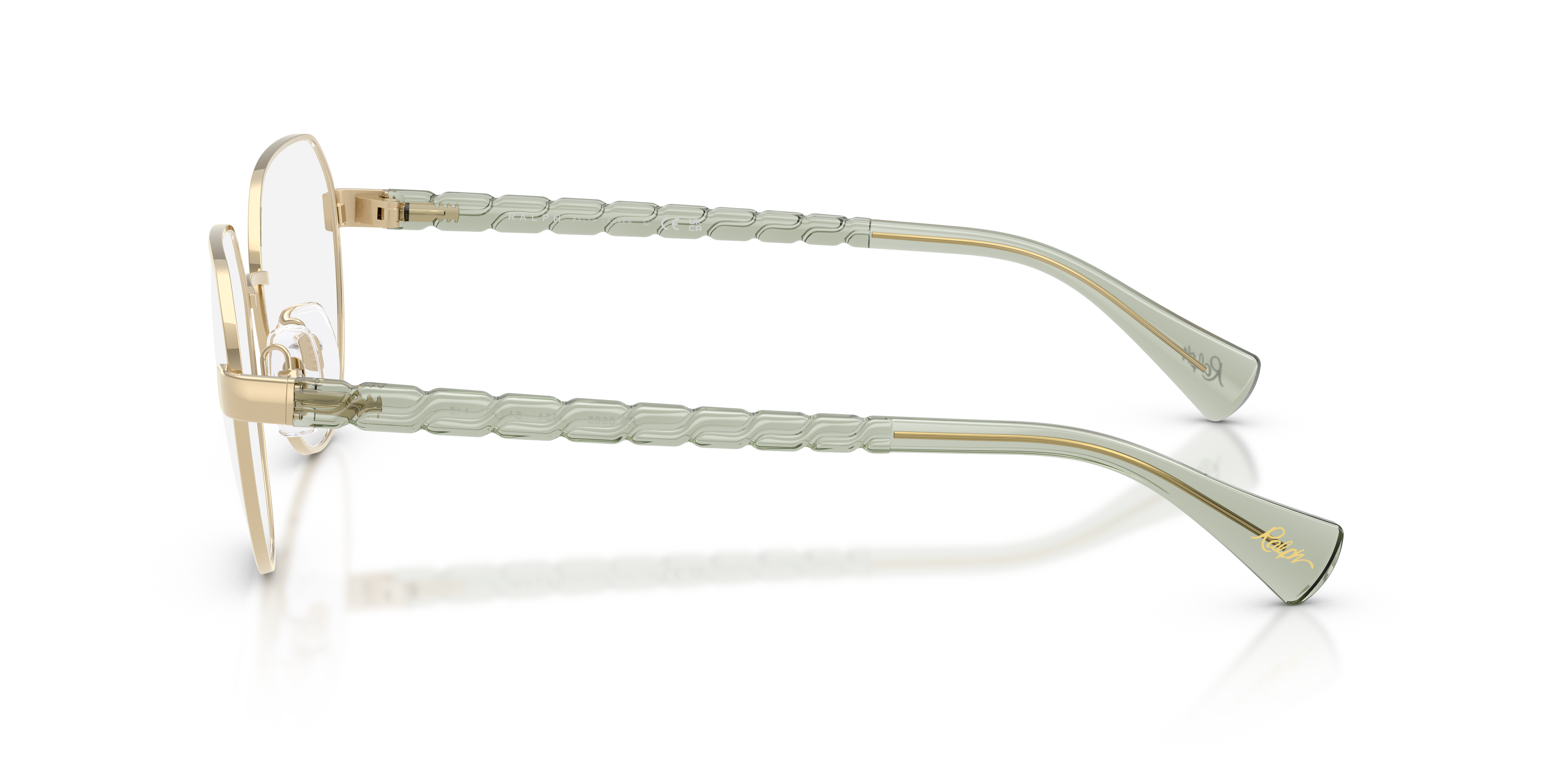 RA6065 Glänzendes Hellgold MetallEyeglass Frames von B24, Seitenansicht