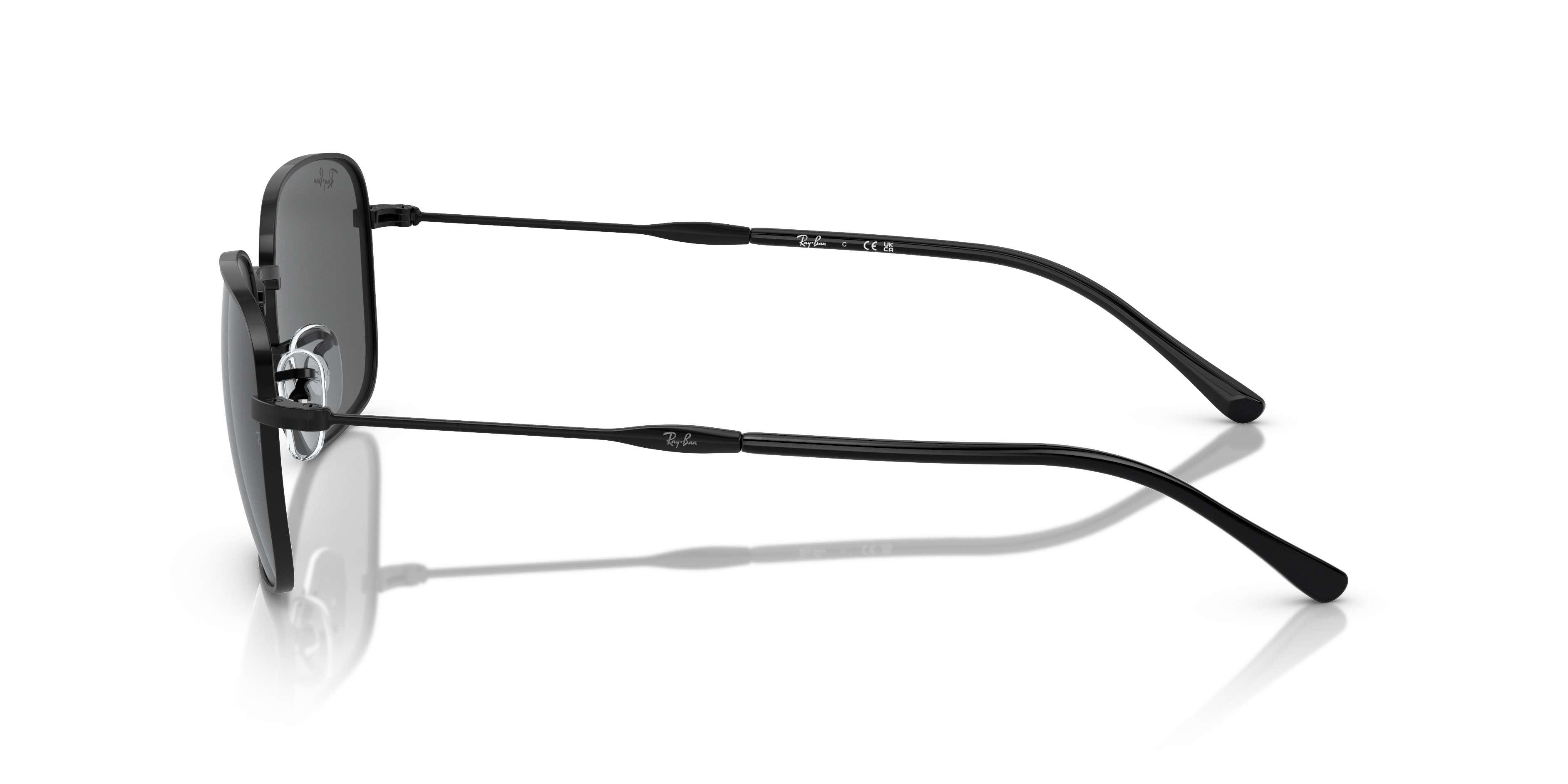 RB3706 Schwarz MetallSunglass Frames von B24, Seitenansicht