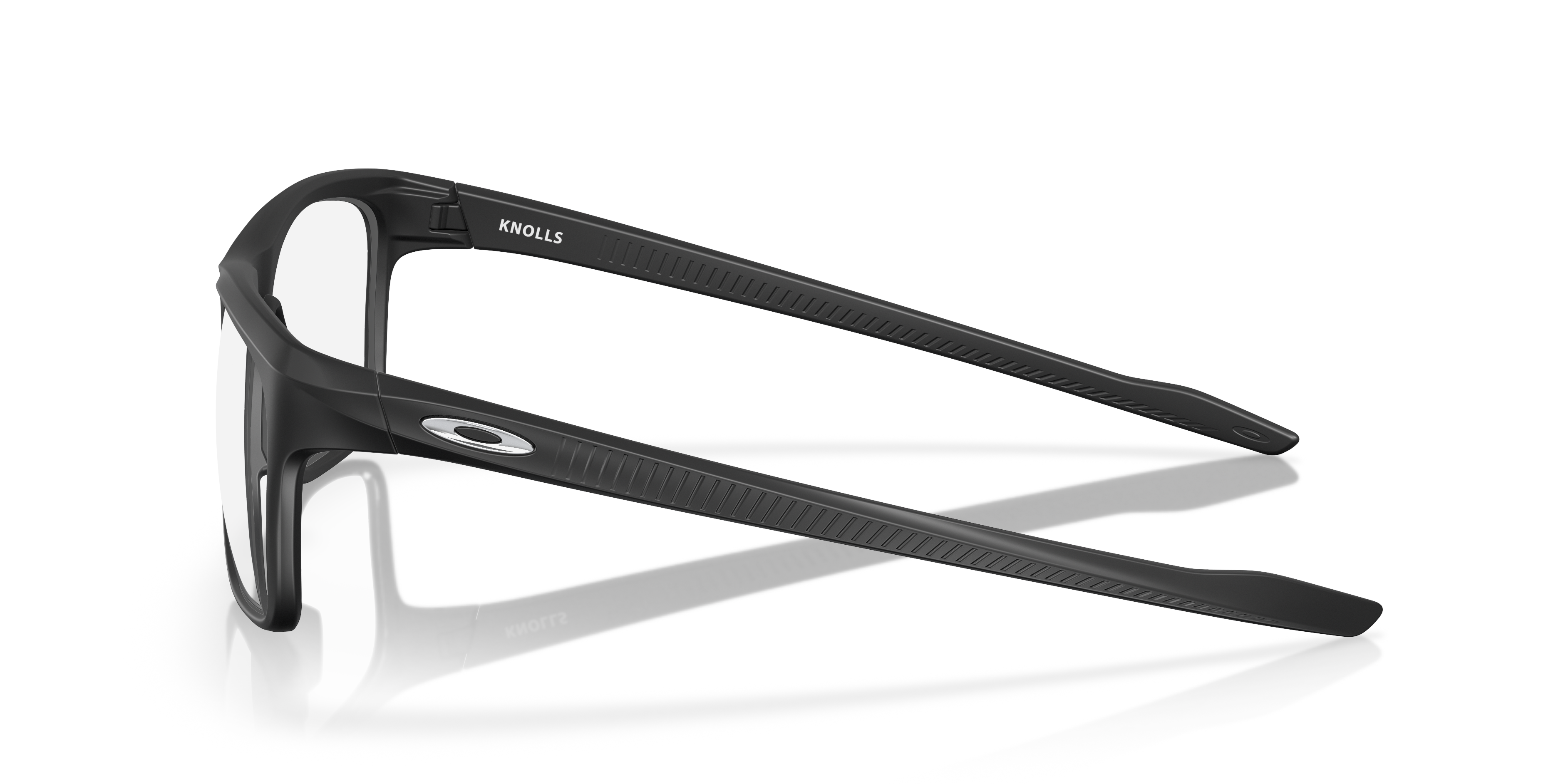 Knolls Satijnglans zwart KunststofEyeglass Frames van B24, Zijaanzicht
